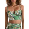 Mimi Flamingo Finn Midkini Swim Top In Green