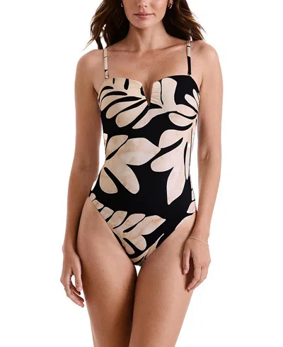 Mimi Flamingo Finn One Piece Swimsuit In Black