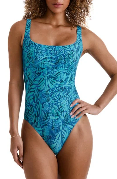 Mimi Flamingo Harper One-piece Swimsuit In Blue