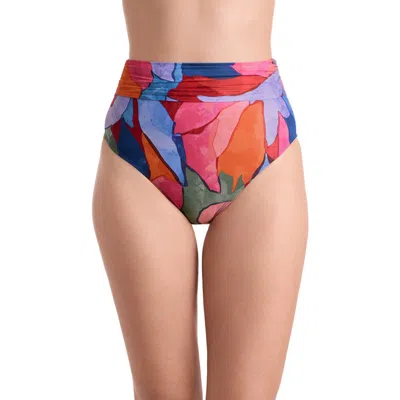 Mimi Flamingo Morgan High Waist Bikini Bottoms In Multi