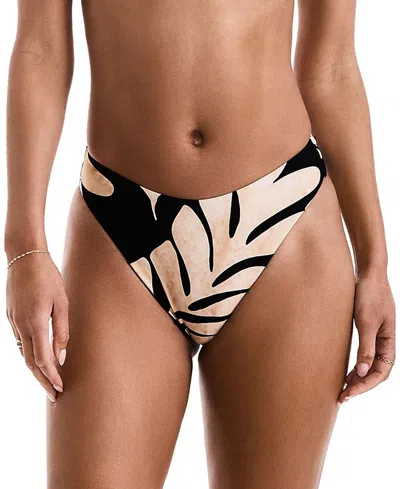 Mimi Flamingo Ryann High Cut Bikini Bottoms In Black