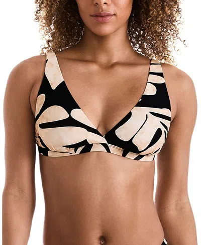 Mimi Flamingo Sawyer Banded Bikini Top In Black