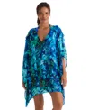 Mimi Flamingo Women's Breeze Chiffon Poncho Cover-up
