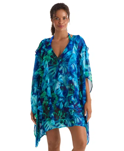 Mimi Flamingo Women's Breeze Chiffon Poncho Cover-up