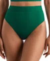 Mimi Flamingo Brooke High Waist Bikini Bottoms In Green