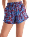 Shop Mimi Flamingo Women's Cotton Vista Printed Cover-up Shorts In Oasis