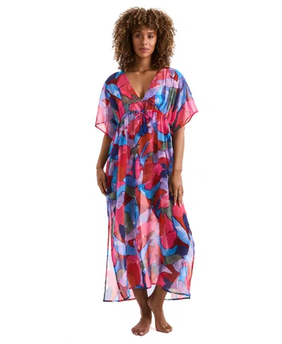 Mimi Flamingo Women's Dylan Printed Midi Caftan In Green