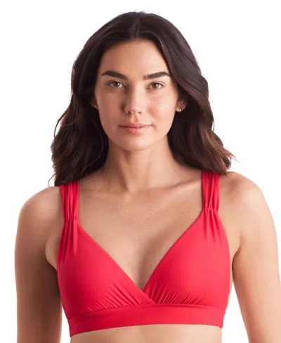 Mimi Flamingo Womens Solid Emory Bikini Top Bottoms In Punch