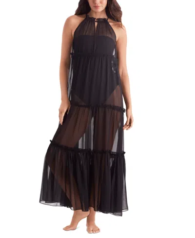 Mimi Flamingo Women's Oceana Tiered Cover-up Dress In Black