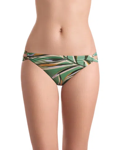 Mimi Flamingo Women's Tatum Cut Leg Swim Bottoms In Green