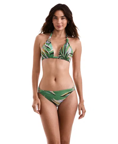 Mimi Flamingo Women's Willow Knot-detail Bra Bikini Top In Green