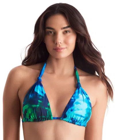 Mimi Flamingo Women's Willow Printed Halter Bikini In Saltwater Tie Dye