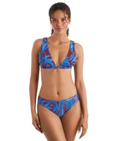 Mimi Flamingo Womens Dakota Printed Bikini Top Logan Bikini Bottoms In Green