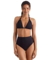 Mimi Flamingo Womens Willow Bikinn Top High Waist Bottoms In Black