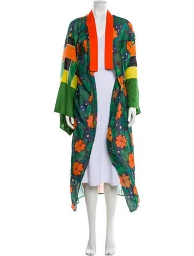 Pre-owned Mimi Liberte By Michel Klein Printed Jacket In Green