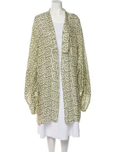 Pre-owned Mimi Liberte By Michel Klein Printed Jacket In Yellow