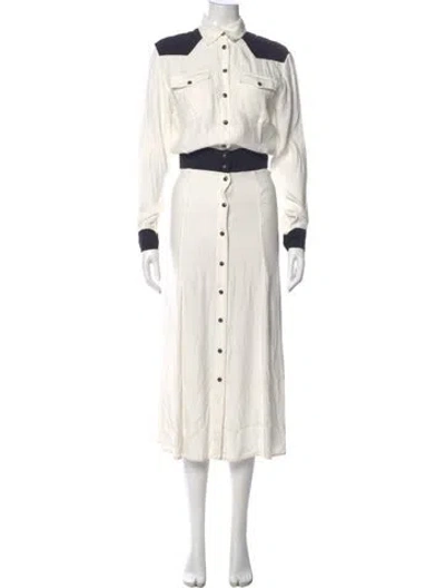 Pre-owned Mimi Liberte By Michel Klein Vintage Long Dress In White