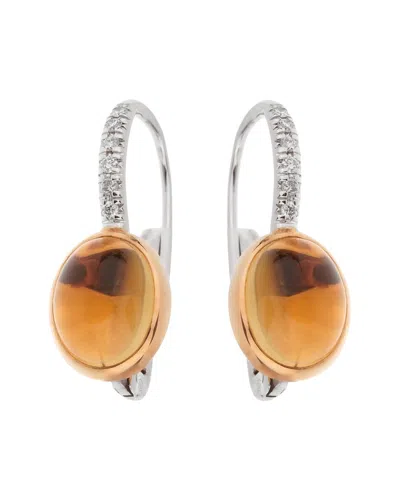 MIMI MILANO MIMI MILANO 18K 6.49 CT. TW. DIAMOND & CITRINE DROP EARRINGS (AUTHENTIC PRE-LOVED)