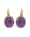 Mimi Milano 18k 8.40 Ct. Tw. Diamond & Violet Jade Earrings (authentic Pre- Owned)
