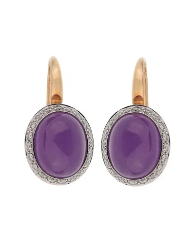 MIMI MILANO MIMI MILANO 18K 8.40 CT. TW. DIAMOND & VIOLET JADE EARRINGS (AUTHENTIC PRE-LOVED)