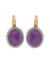 Mimi Milano 18k 8.40 Ct. Tw. Diamond & Violet Jade Earrings (authentic Pre- Owned)