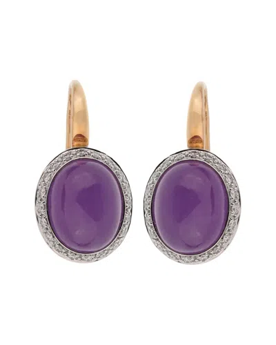 MIMI MILANO MIMI MILANO 18K 8.40 CT. TW. DIAMOND & VIOLET JADE EARRINGS (AUTHENTIC PRE-LOVED)