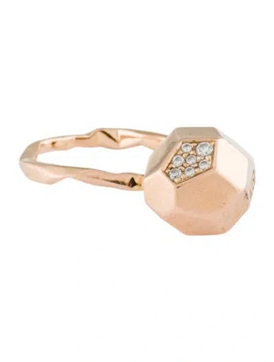 Pre-owned Mimi So 18k Diamond Geometrical Cocktail Ring In Multi