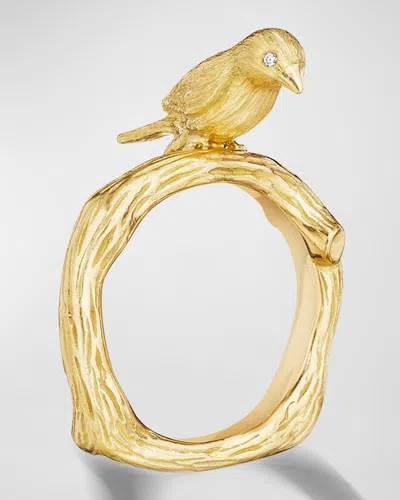 Mimi So 18k Yellow Gold Wonderland Bird Ring