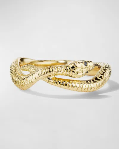 Mimi So 18k Yellow Gold Wonderland Diamond Eye Snake Ring