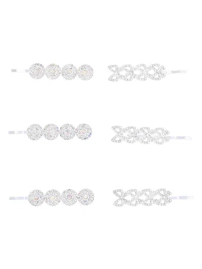 Mimi Tutu 6-piece Crystal Bobby Pin Set In Neutral