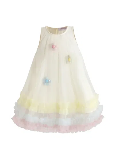 Mimi Tutu Kids' Alessia Floral-appliqué Tulle Dress In Multi