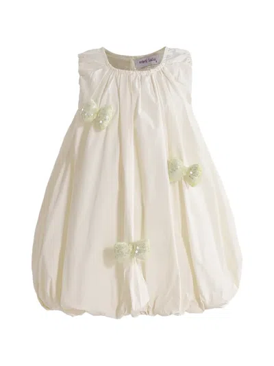 Mimi Tutu Kids' Annalise Sequin-bow Dress In Neutral