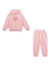 Mimi Tutu Appliqué Hooded Tracksuit In Pink