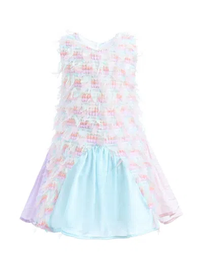 Mimi Tutu Baby & Little Girl's & Girl's Rainbow Quilted Dress In Blue