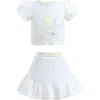 Mimi Tutu Bouclé Skirt And Top Set In White