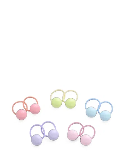 Mimi Tutu Kids' Beaded Hair Ties (set Of Ten) In Pink