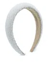 Mimi Tutu Multicolored Wide Beaded Headband In White