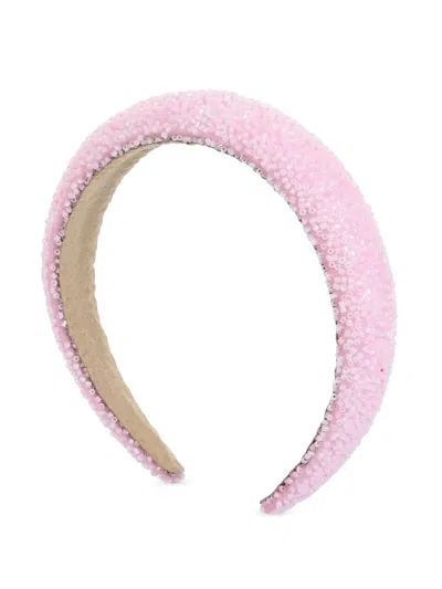 Mimi Tutu Kids' Beaded Padded Headband In Pink