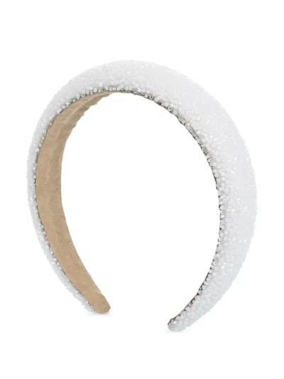 Mimi Tutu Kids' Beaded Padded Headband In White