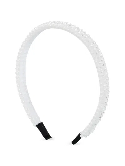 Mimi Tutu Kids' Beaded-accent Headband In White