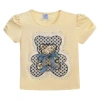 Mimi Tutu Kids' Bear-appliqué T-shirt In Yellow
