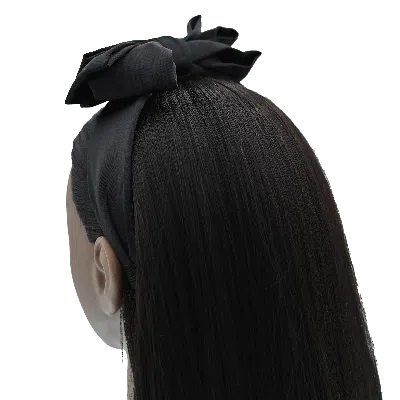 Mimi Tutu Black Satin Ribbon Headband