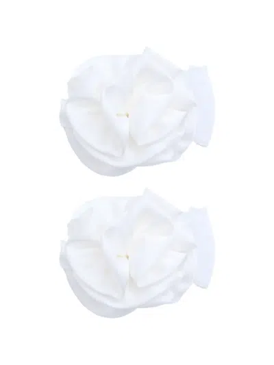 Mimi Tutu Kids' Bloom Hair Pins (set Of Three) In White