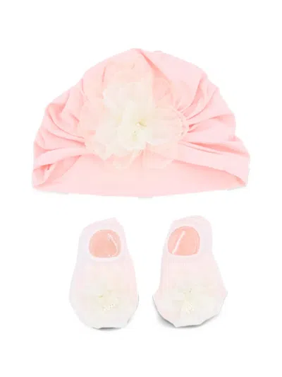 Mimi Tutu Babies' Bow & Bloom Hat Set (set Of Two) In Transparent