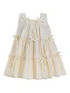 Mimi Tutu Tiered Ribbon Sleeveless Dress In White