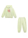 Mimi Tutu Kids' Bow-detail Tracksuit In Yellow