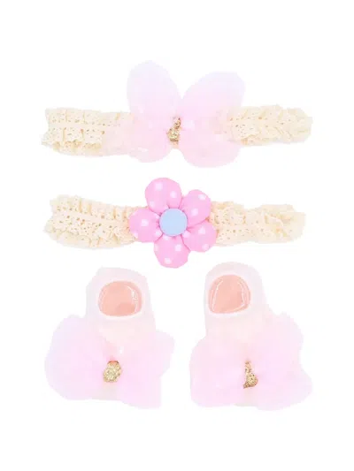 Mimi Tutu Kids' Bow Flower Gift Set In Metallic