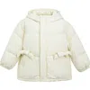 Mimi Tutu Kids'  Bow Quilted Puffer Jacket In White