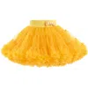 Mimi Tutu Yellow Canary Bow Tulle Skirt In Canary Yellow