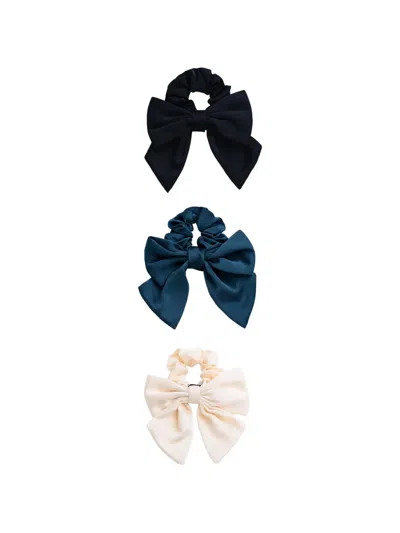 Mimi Tutu Kids' Bow-accent Scrunchies In Multi